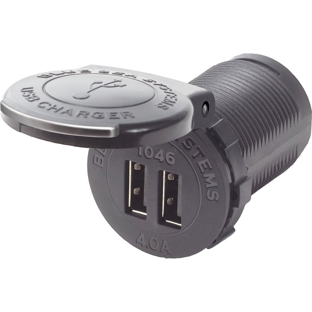 Blue Sea 1046 48V Dual USB Charger Socket Mount [1046] - Houseboatparts.com