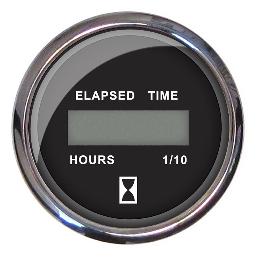 Faria Chesapeake Black 2" Hourmeter (Digital) [13715] - Houseboatparts.com