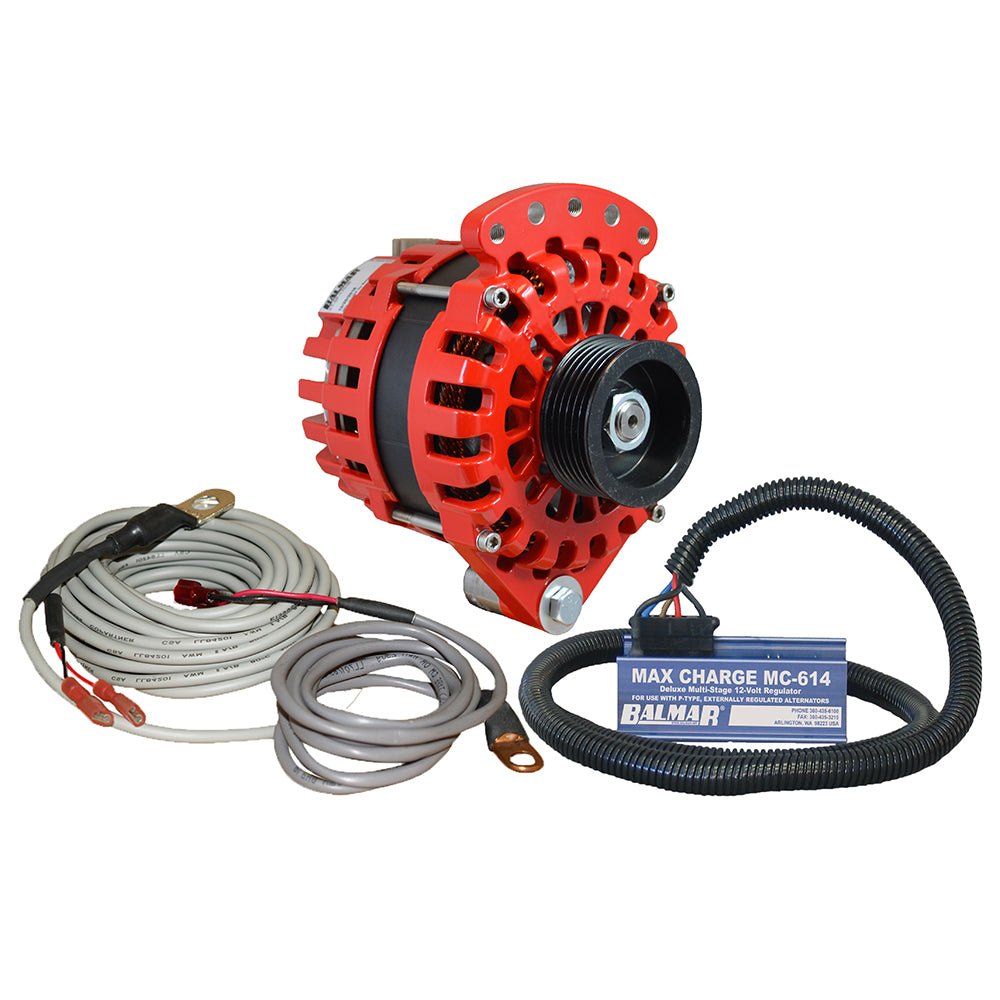 Balmar Alternator 1-2" Single Foot K6 Serpentine Pulley Regulator Temp Sensor - 170A Kit - 12V [XT-SF-170-K6-KIT] - Houseboatparts.com