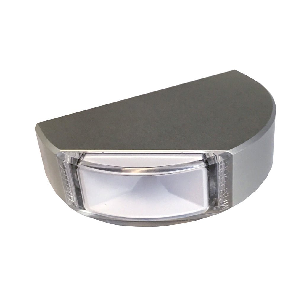 Lumitec Surface Mount Navigation Light - Classic Aluminum - Starboard Green [101578] - Houseboatparts.com