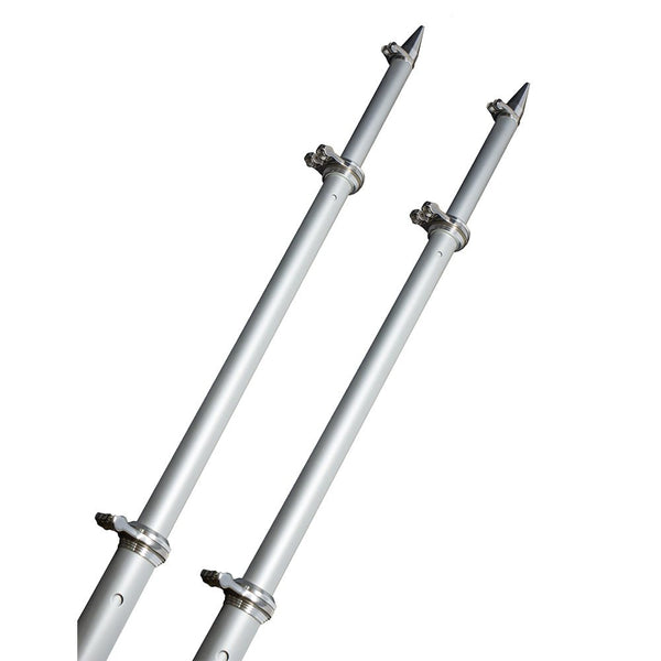 TACO 18 Deluxe Outrigger Poles w/Rollers - Silver/Silver [OT-0318HD-VEL] - Houseboatparts.com