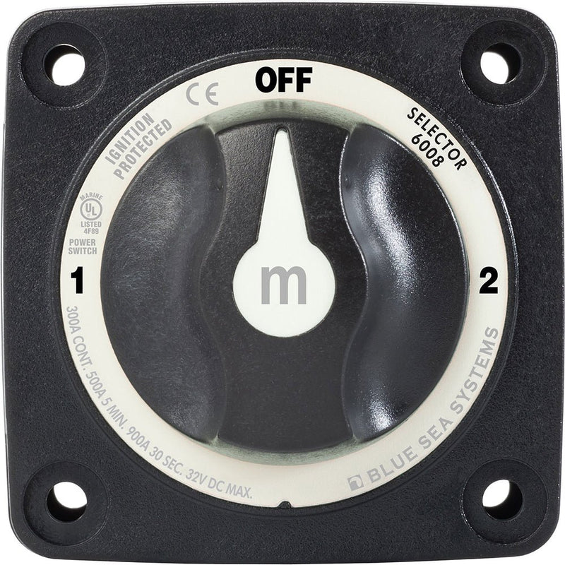 Blue Sea 6008200 m-Series Selector 3 Position Battery Switch - Black [6008200] - Houseboatparts.com
