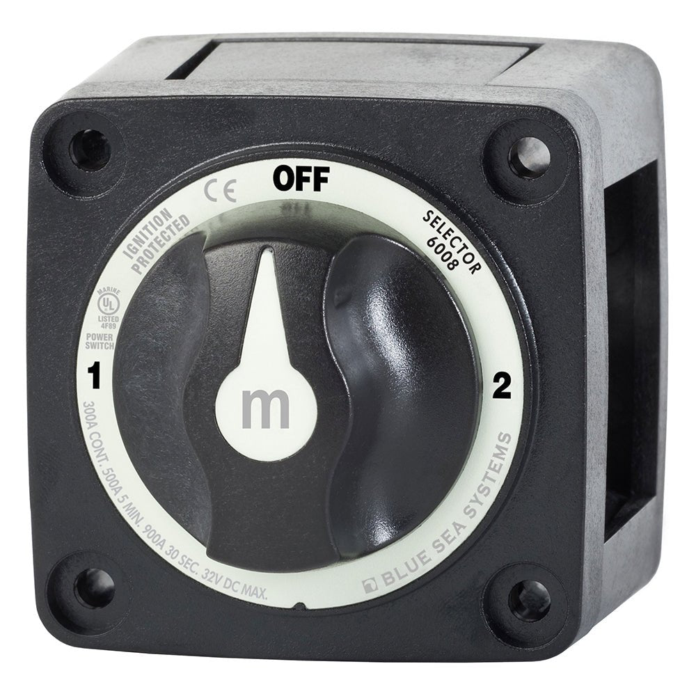 Blue Sea 6008200 m-Series Selector 3 Position Battery Switch - Black [6008200] - Houseboatparts.com