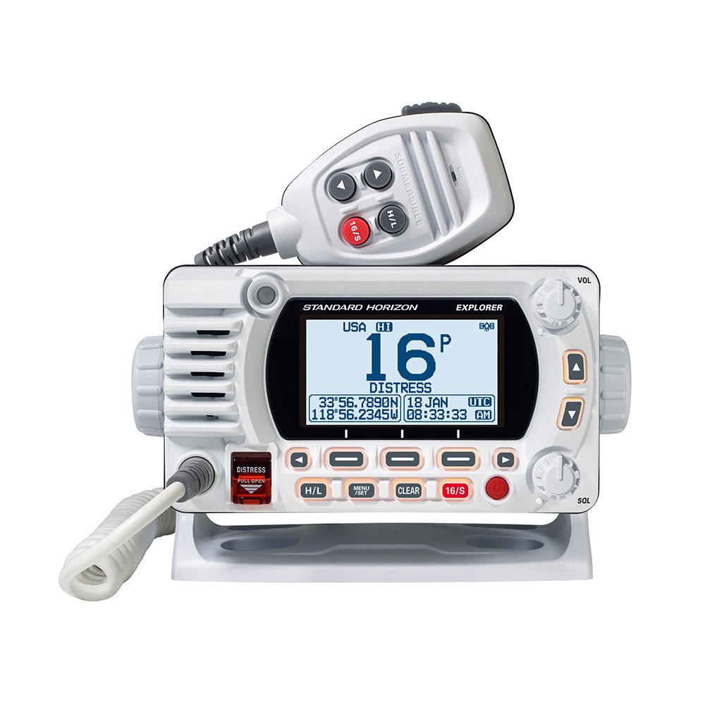 Standard Horizon GX1800G Fixed Mount VHF w/GPS - White [GX1800GW] - Houseboatparts.com