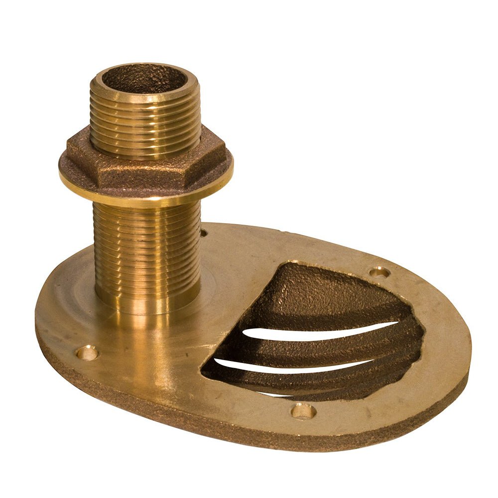 GROCO 1/2" Bronze Combo Scoop Thru-Hull w/Nut [STH-500-W] - Houseboatparts.com