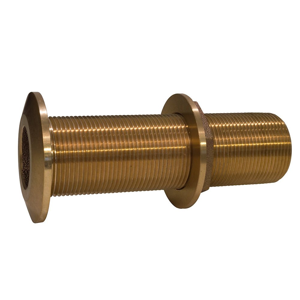 GROCO 1-1/4" Bronze Extra Long Thru-Hull Fitting w/Nut [THXL-1250-W] - Houseboatparts.com