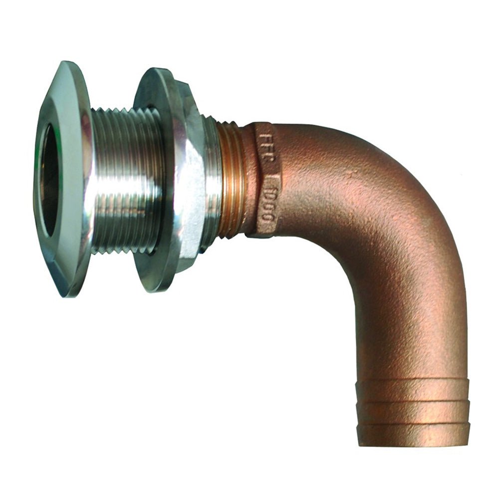 GROCO 3/4" 90 Degree Hose Thru-Hull Fitting [HTHC-750-S] - Houseboatparts.com