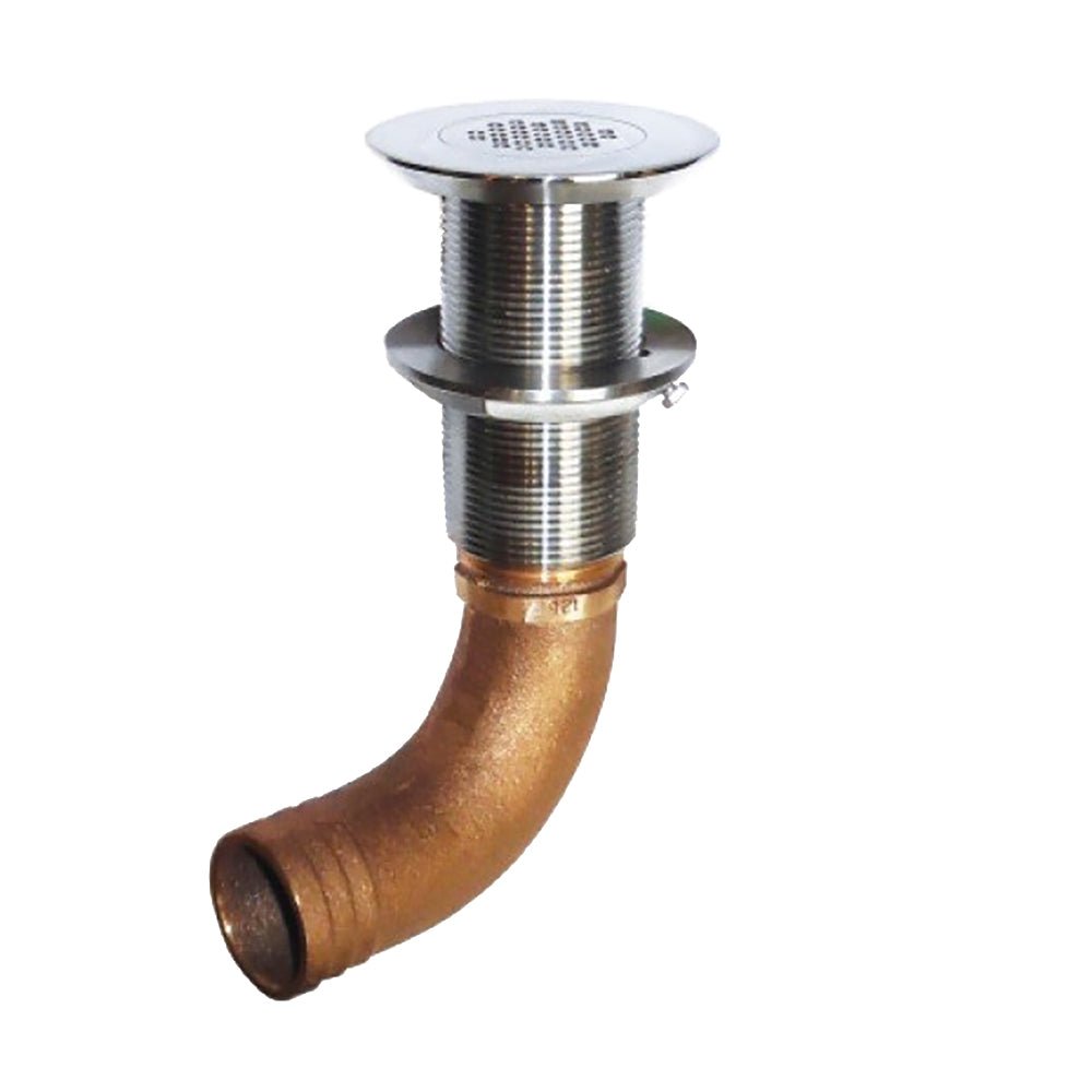 GROCO Deck Scupper 90 Degree 1-1/2" Hose Connection [SCUS-1590] - Houseboatparts.com