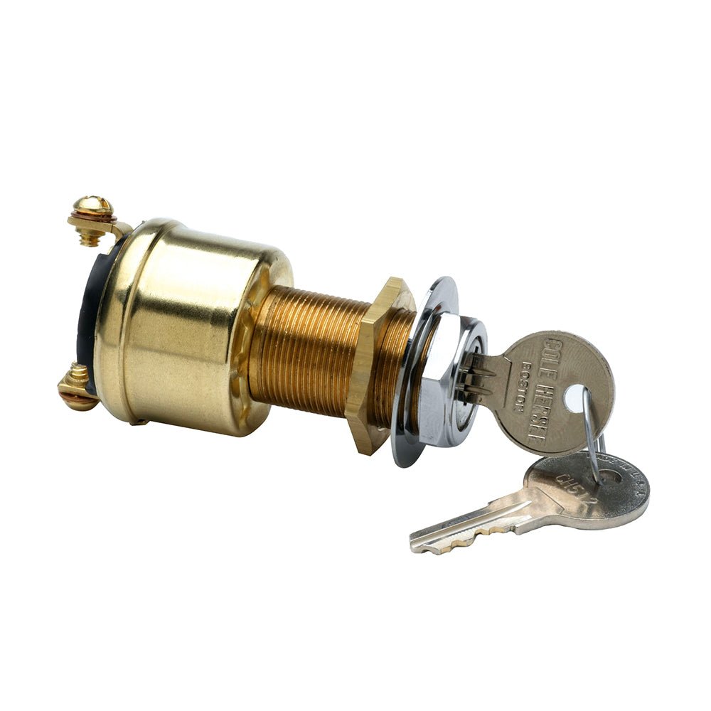 Cole Hersee 2 Position Brass Ignition Switch [M-489-BP] - Houseboatparts.com