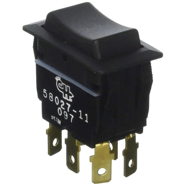 Cole Hersee Sealed Rocker Switch Non-Illuminated DPDT (On)-Off-(On) 6 Blade [58027-11-BP] - Houseboatparts.com
