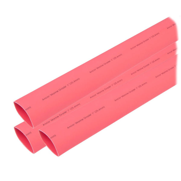 Ancor Heat Shrink Tubing 1" x 3" - Red - 3 Pieces [307603] - Houseboatparts.com