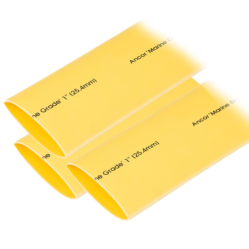 Ancor Heat Shrink Tubing 1" x 12" - Yellow - 3 Pieces [307924] - Houseboatparts.com