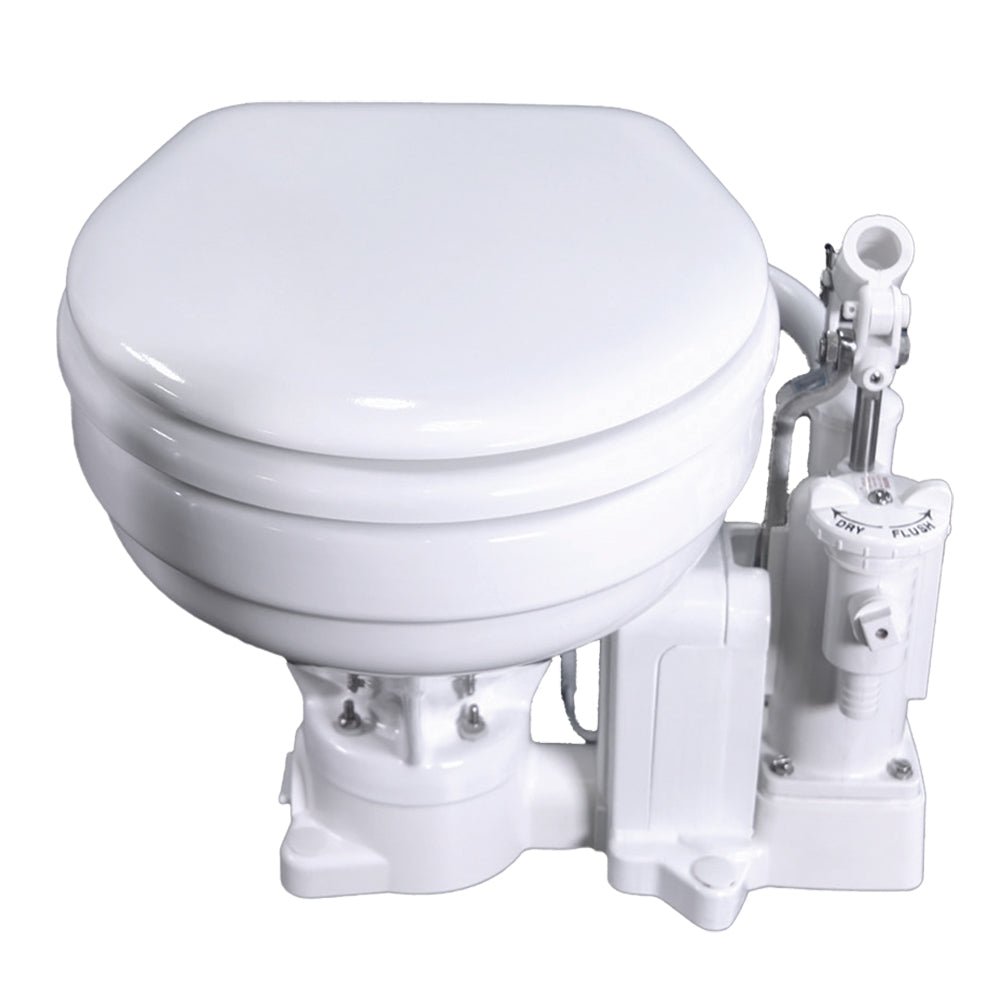 Raritan PH PowerFlush Electric/Manual Toilet - Household Size - 12v - White [P102E12] - Houseboatparts.com