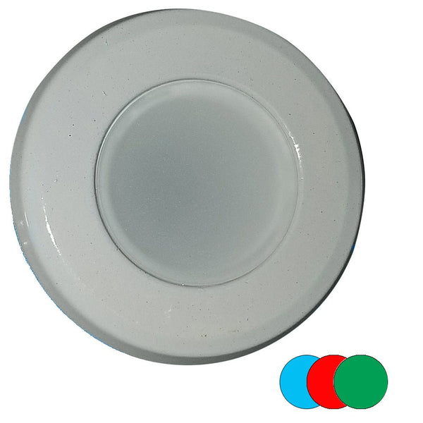 Shadow-Caster Color-Changing White, Blue Red Dimmable - White Powder Coat Down Light [SCM-DL-WBR] - Houseboatparts.com