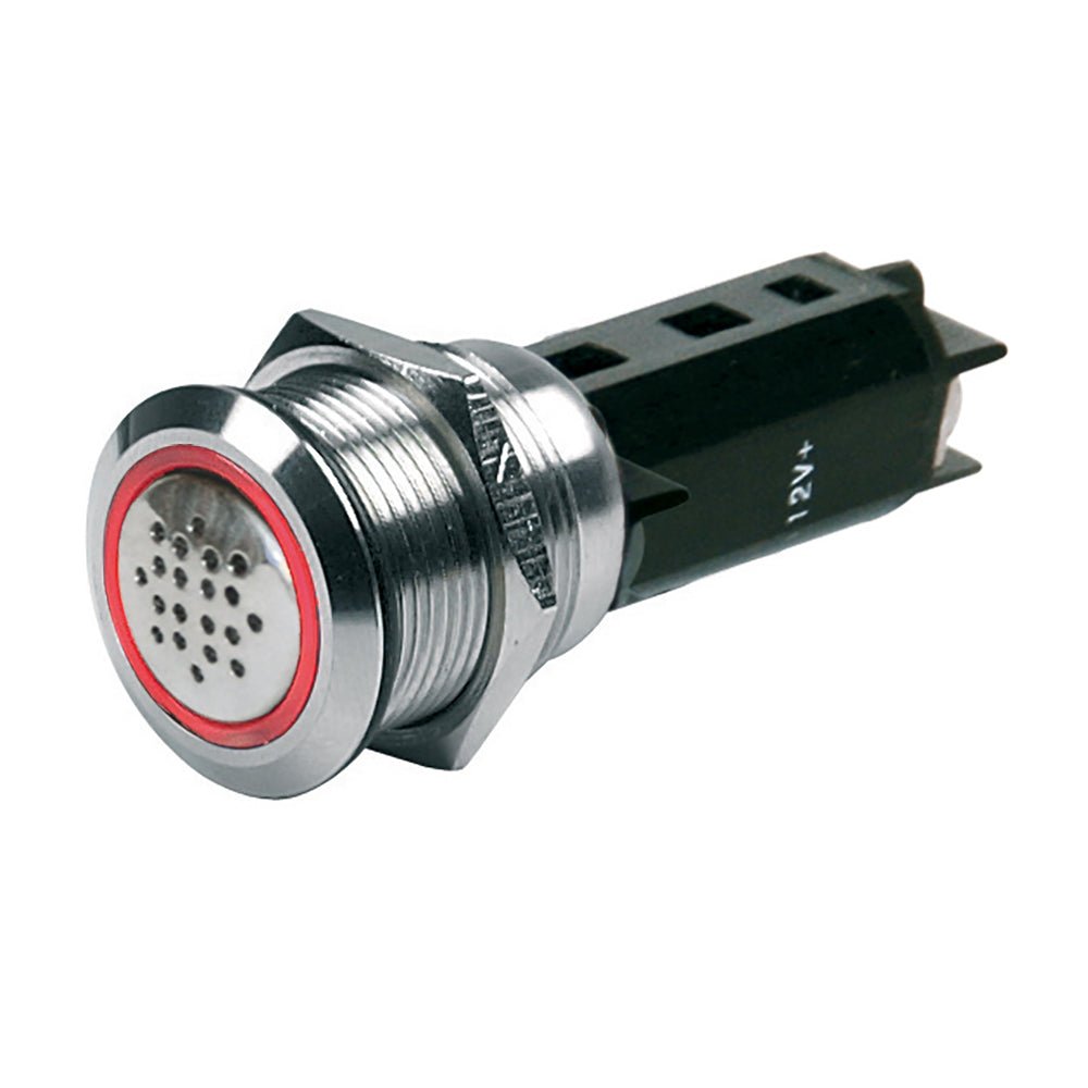 BEP 12V Buzzer w/Red LED Warning Light - Stainless Steel [80-511-0009-00] - Houseboatparts.com