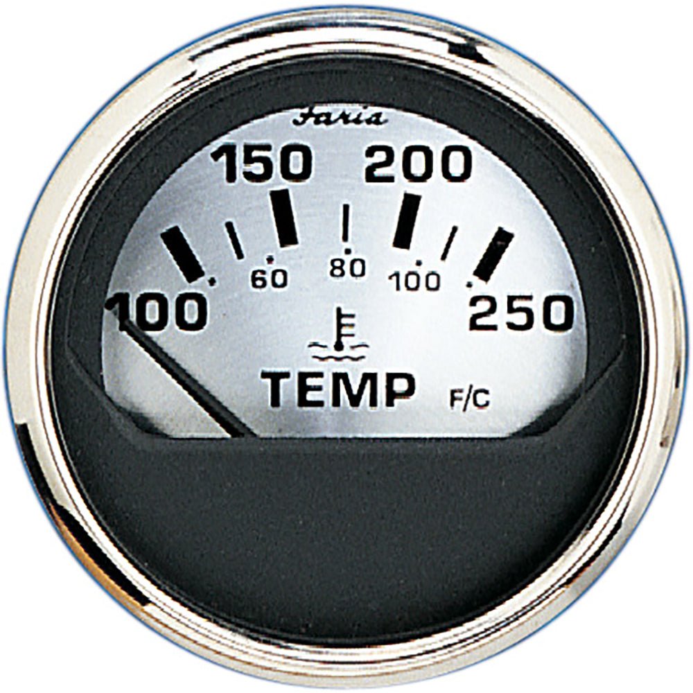 Faria Spun Silver 2" Water Temp Gauge [16004] - Houseboatparts.com