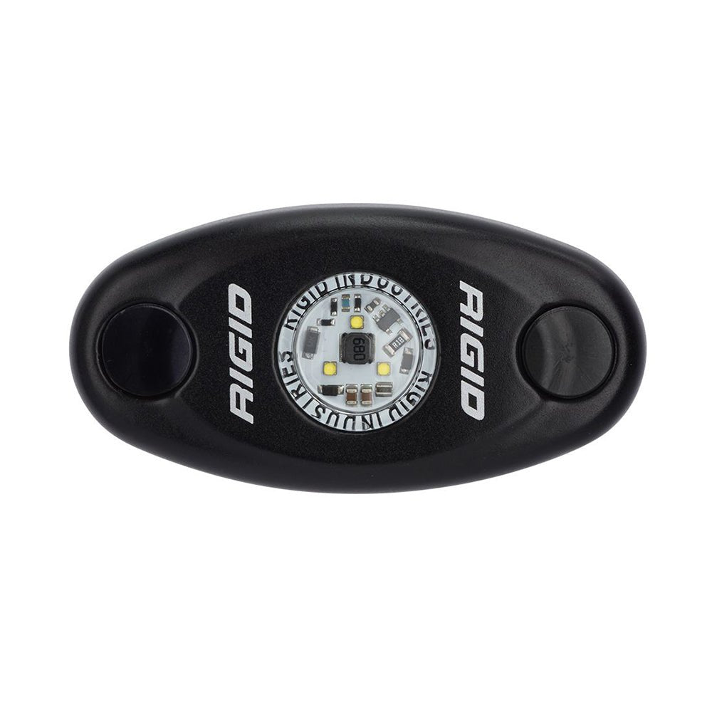 RIGID Industries A-Series Black High Power LED Light Single - Natural White [480083] - Houseboatparts.com