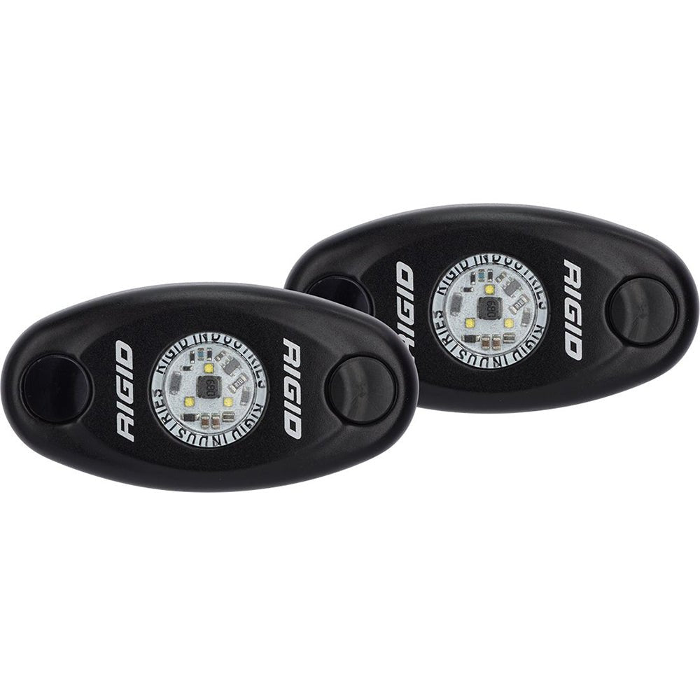 RIGID Industries A-Series Black Low Power LED Light Pair - Neon White [482023] - Houseboatparts.com