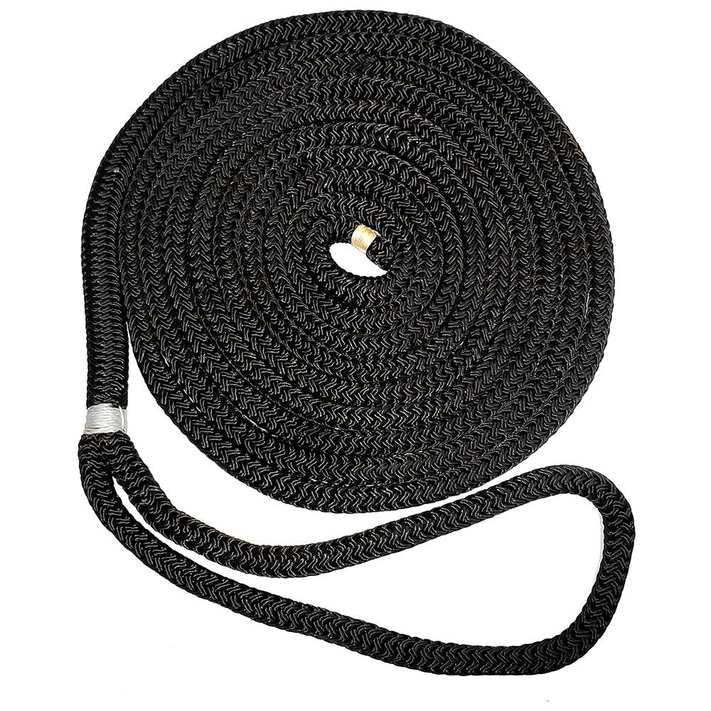 New England Ropes 1/2" Double Braid Dock Line - Black - 15 [C5054-16-00015] - Houseboatparts.com