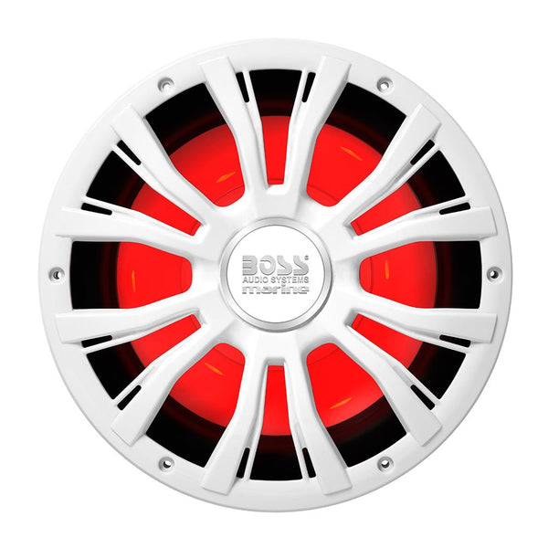 Boss Audio 10" MRG10W Subwoofer w/RGB Lighting - White - 800W [MRGB10W] - Houseboatparts.com