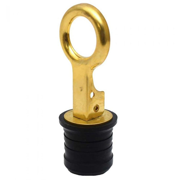 Sea-Dog Brass Snap Handle Drain Plug - 1-1/4" [520072-1] - Houseboatparts.com