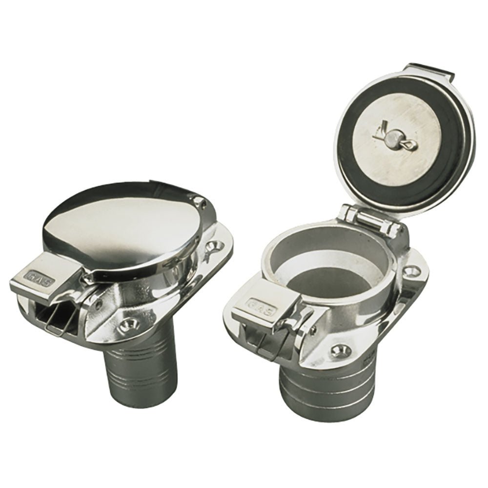 Sea-Dog Stainless Steel Flip Top Deck Fill - Gas - 2" Hose [351100] - Houseboatparts.com