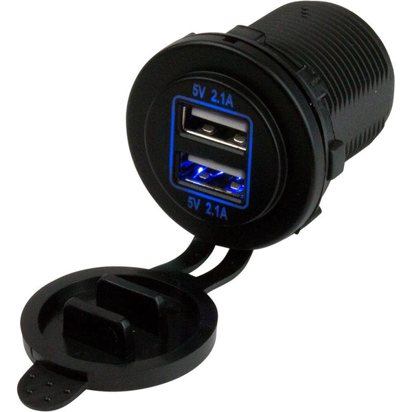 Sea-Dog Dual USB Power Socket [426515-1] - Houseboatparts.com