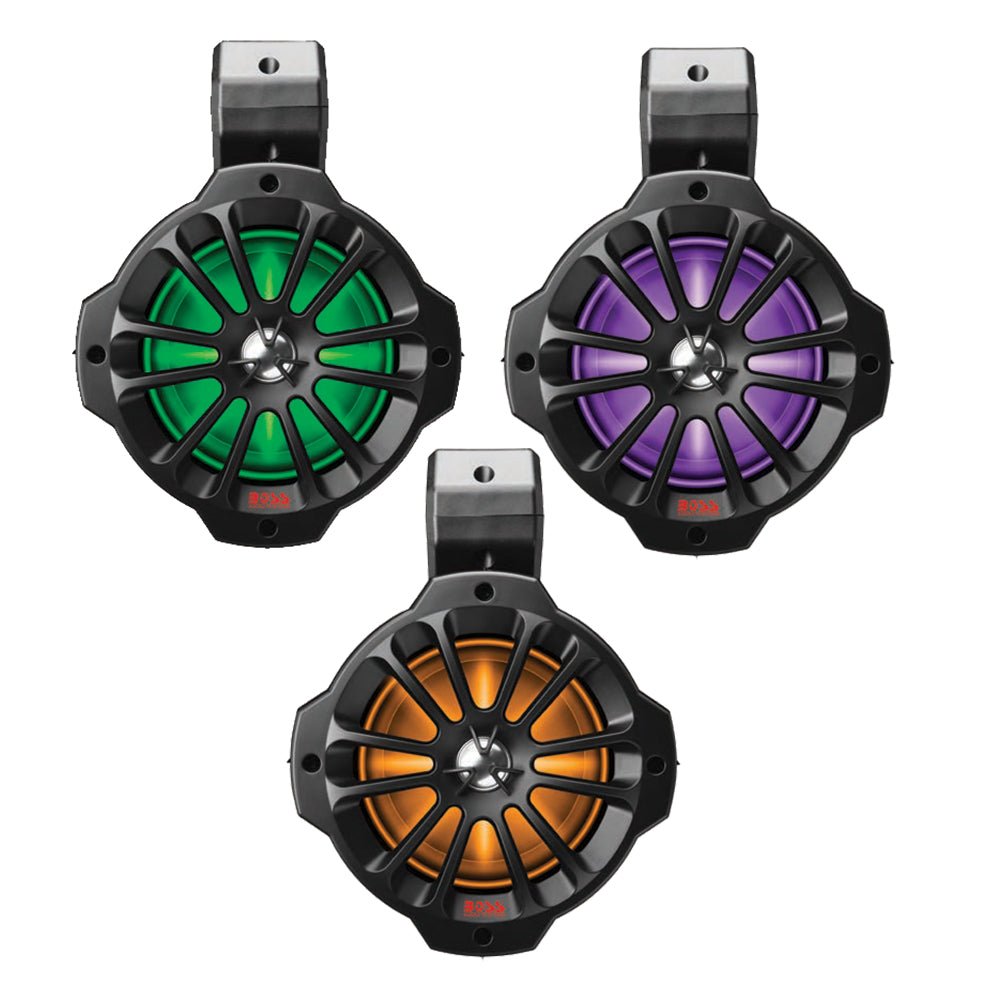 Boss Audio 6.5" B62RGB Amplified RGB Waketower Speakers - Matte Black - 750W [B62RGB] - Houseboatparts.com