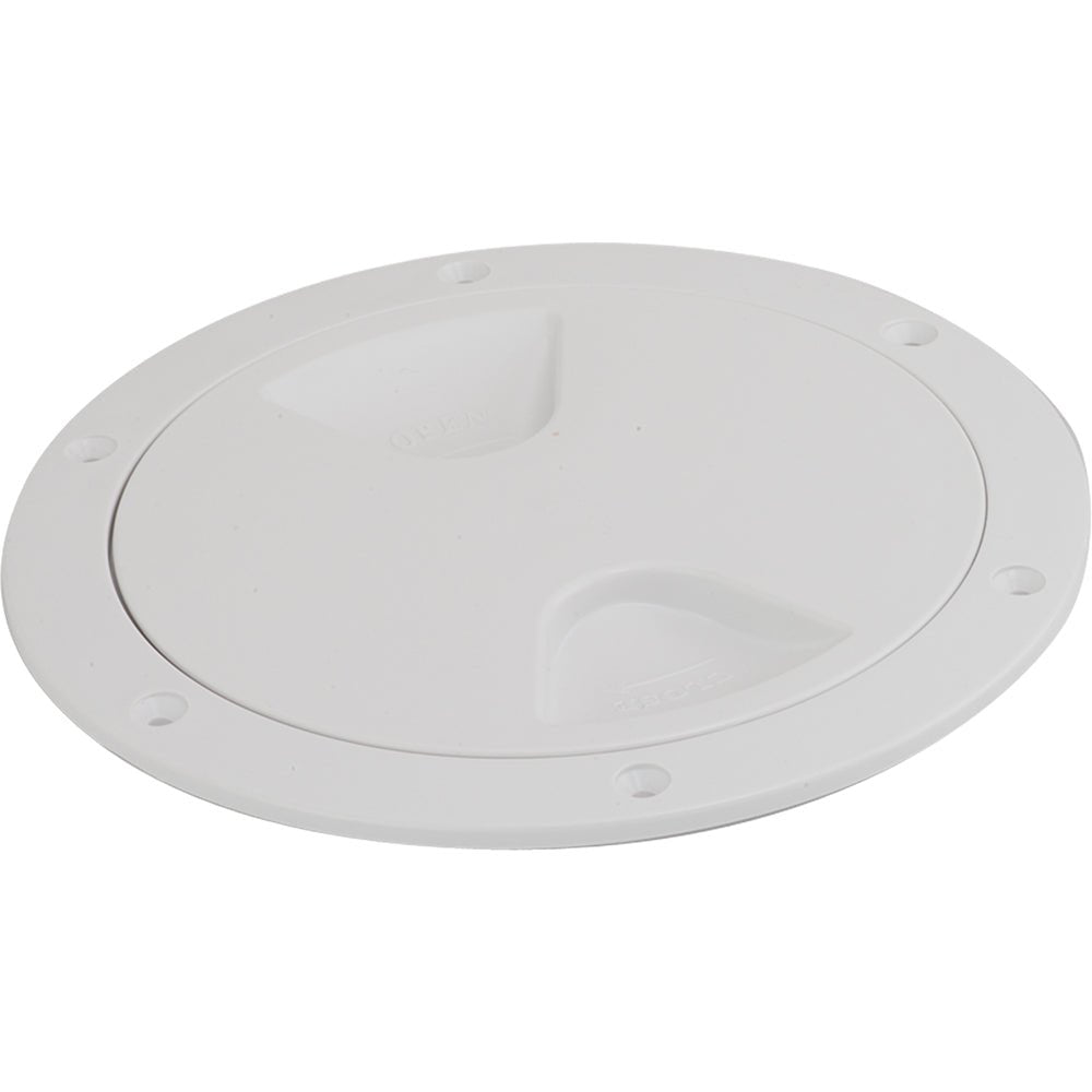 Sea-Dog Screw-Out Deck Plate - White - 4" [335740-1] - Houseboatparts.com