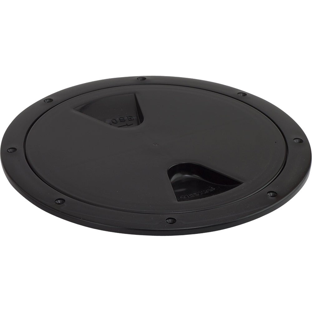 Sea-Dog Screw-Out Deck Plate - Black - 4" [335745-1] - Houseboatparts.com