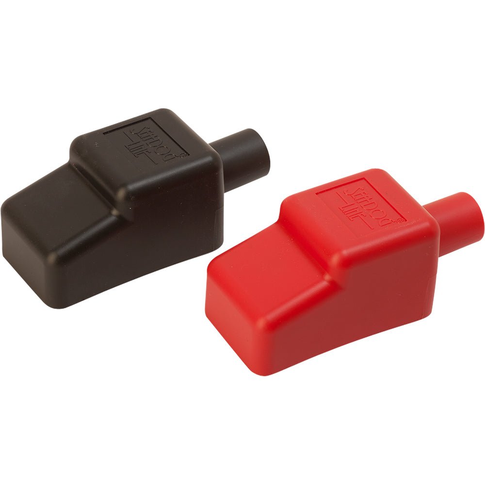 Sea-Dog Battery Terminal Covers - Red/Back - 1/2" [415110-1] - Houseboatparts.com