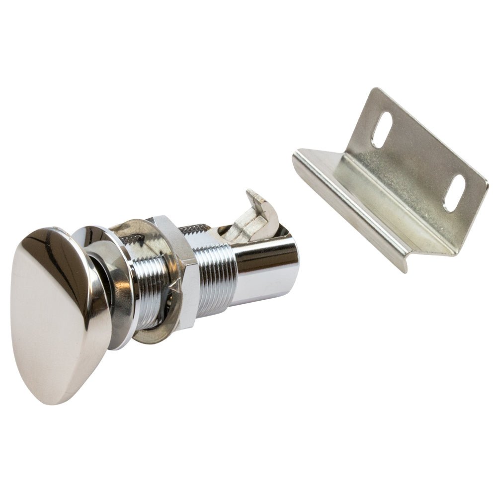 Sea-Dog Push Button Cabinet Latch - Oval [225400-1] - Houseboatparts.com