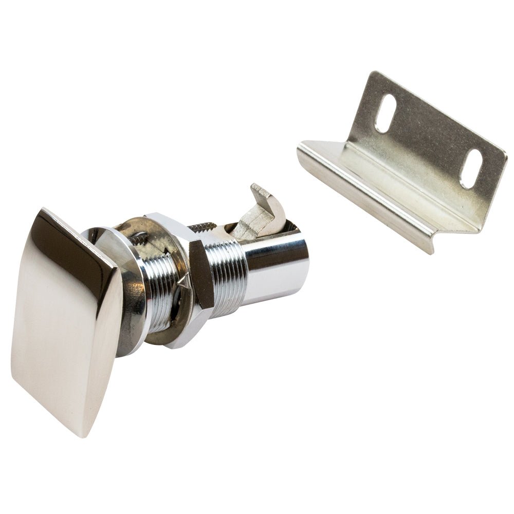 Sea-Dog Push Button Cabinet Latch - Rectangular [225420-1] - Houseboatparts.com