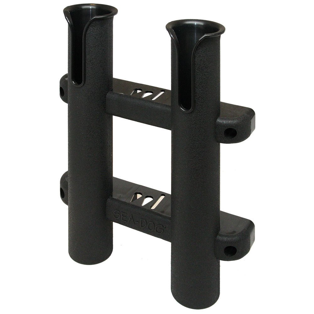 Sea-Dog Two Pole Side Mount Rod Storage Rack - Black [325029-1] - Houseboatparts.com