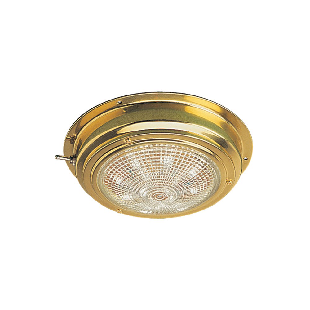 Sea-Dog Brass LED Dome Light - 4" Lens [400198-1] - Houseboatparts.com