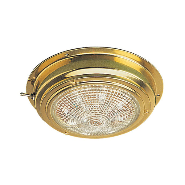 Sea-Dog Brass LED Dome Light - 5" Lens [400208-1] - Houseboatparts.com