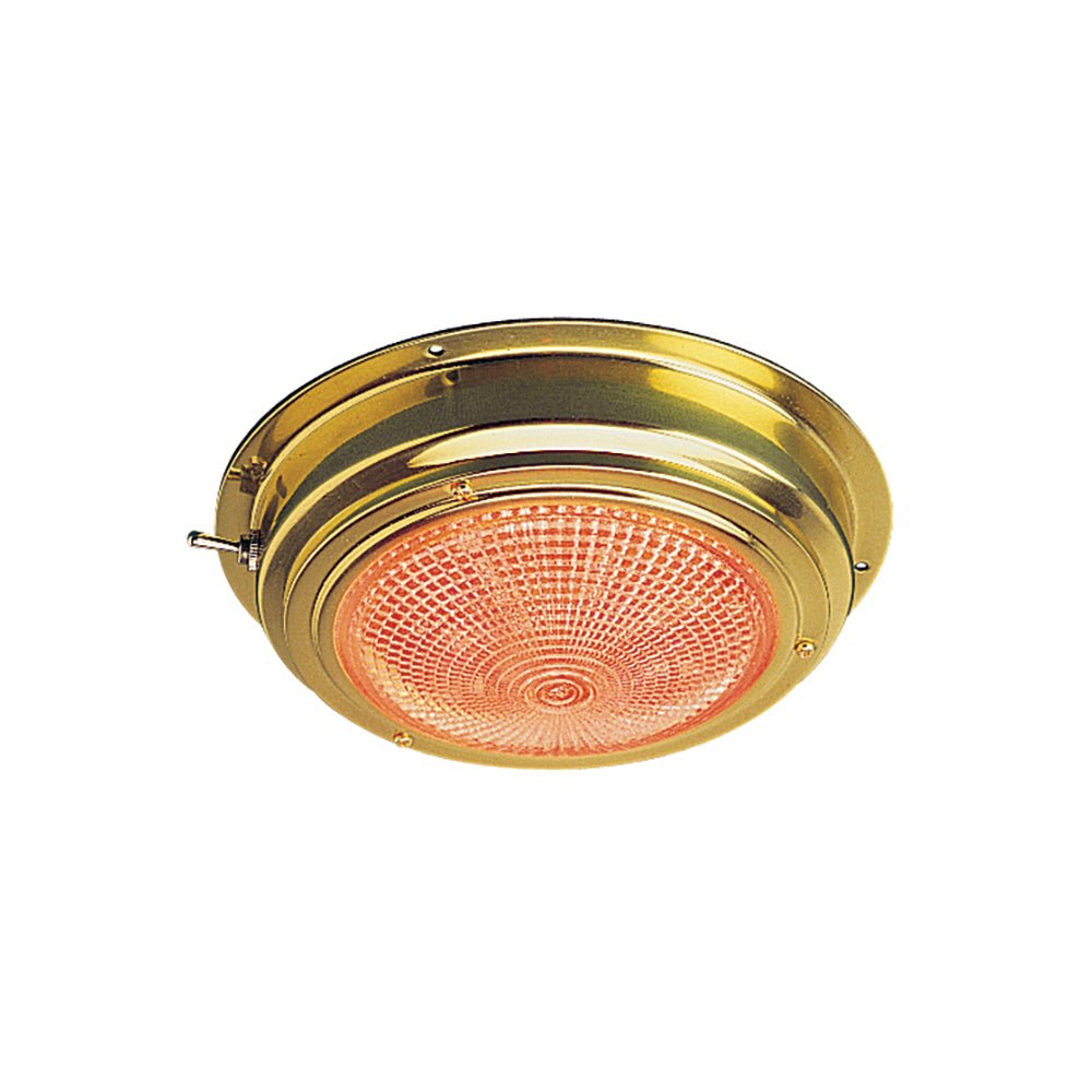 Sea-Dog Brass LED Day/Night Dome Light - 5" Lens [400358-1] - Houseboatparts.com