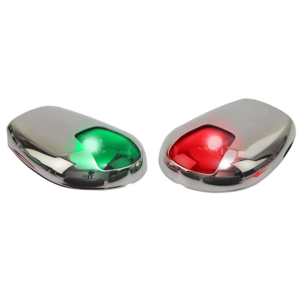 Sea-Dog Stainless Steel Side Mount LED Navigation Lights - 2 NM - Port Starboard [400079-1] - Houseboatparts.com