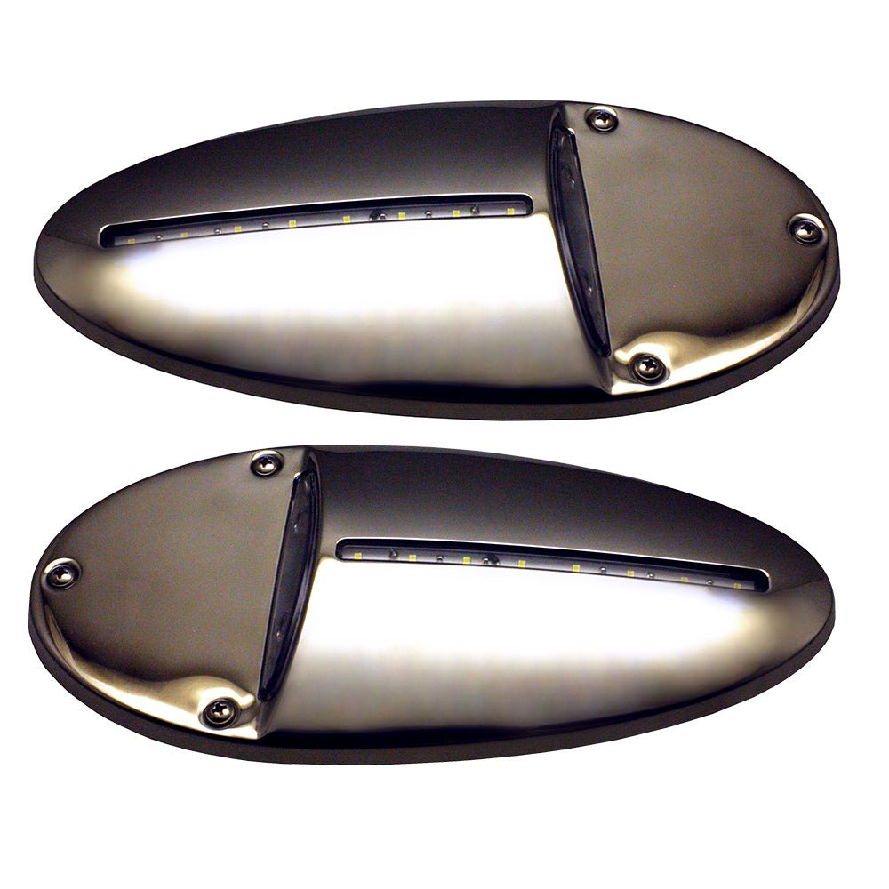 Innovative Lighting LED Docking Light- Mirrored Stainless Steel - Pair [585-0220-7] - Houseboatparts.com