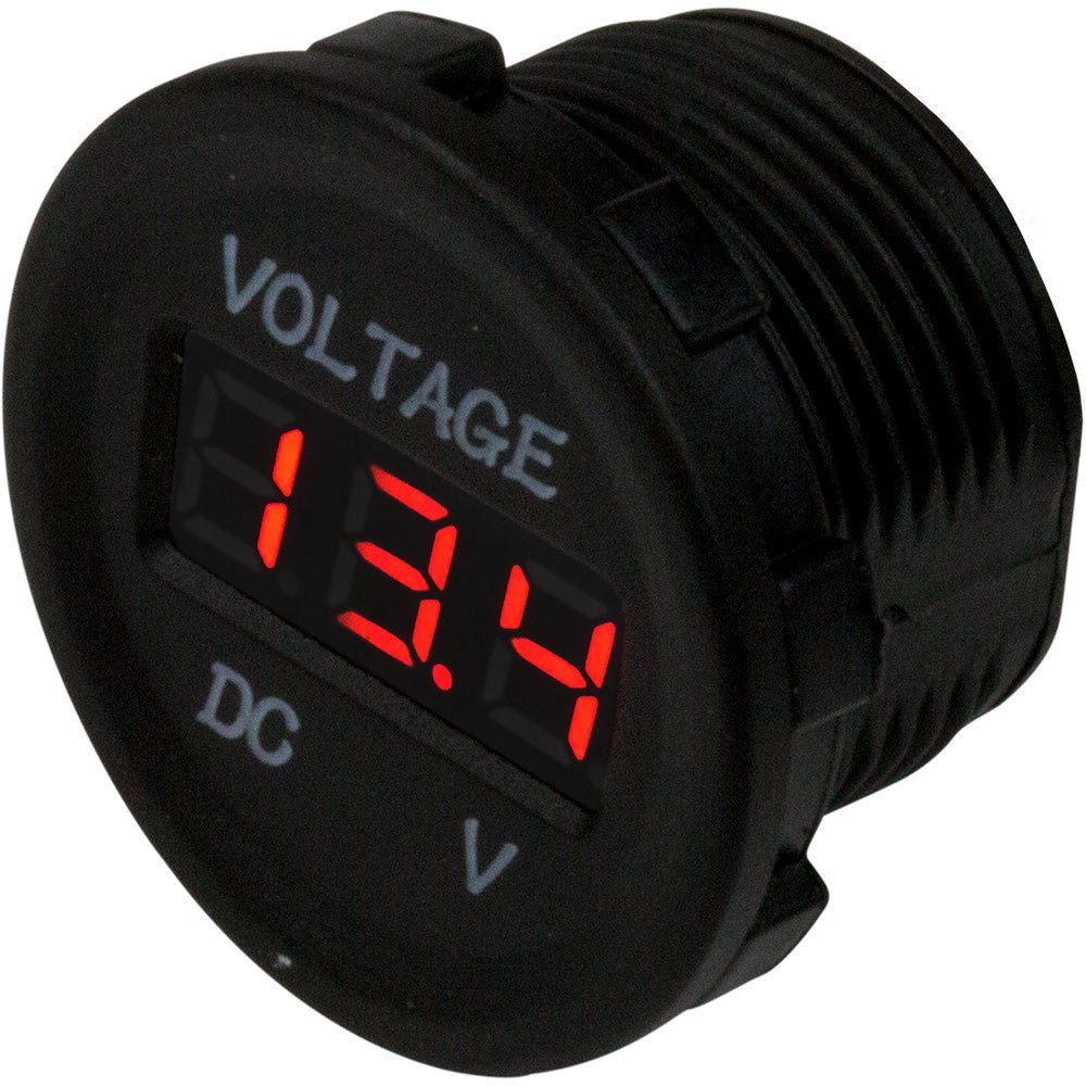 Sea-Dog Round Voltage Meter - 6V-30V [421615-1] - Houseboatparts.com