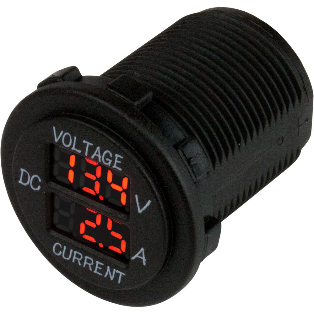 Sea-Dog Round Voltage Amp Meter - 6V-30V 0 Amp - 10 Amp Meter [421625-1] - Houseboatparts.com