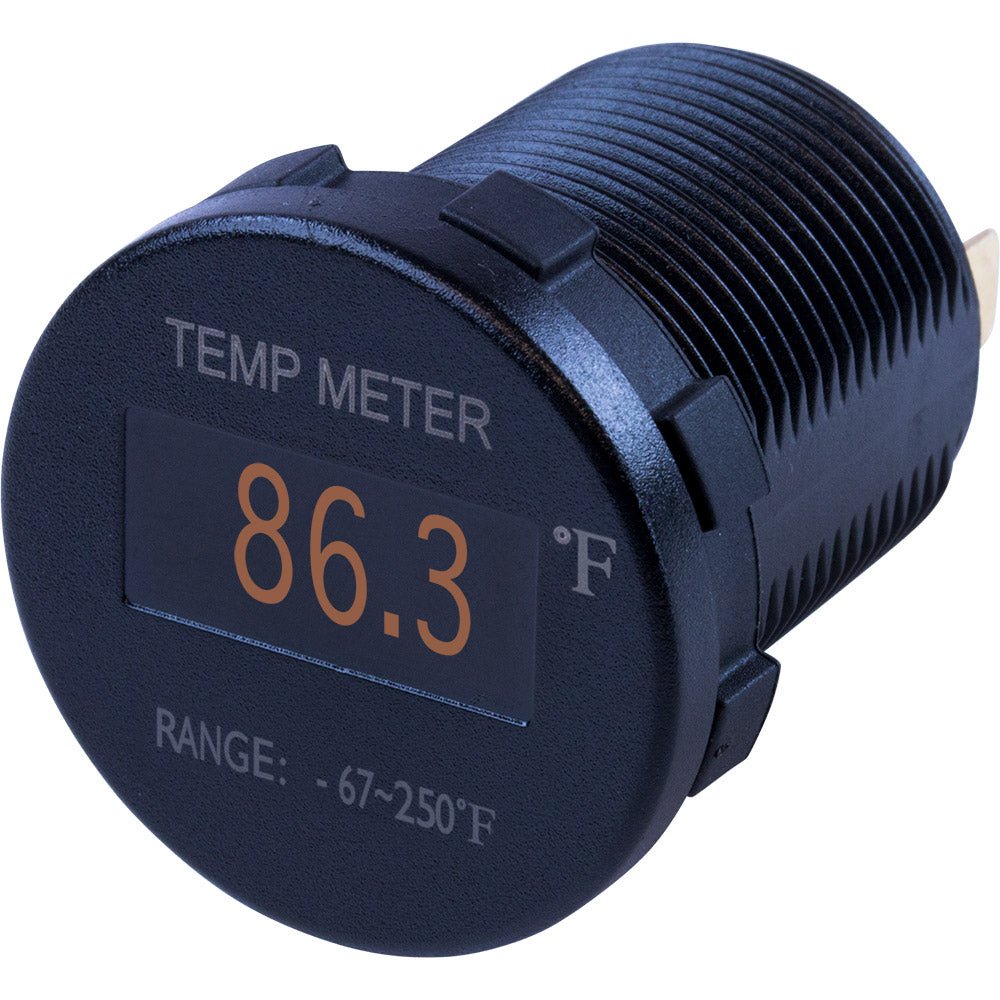 Sea-Dog Round OLED Temperature Meter Fahrenheit w/6 Lead [421610-1] - Houseboatparts.com