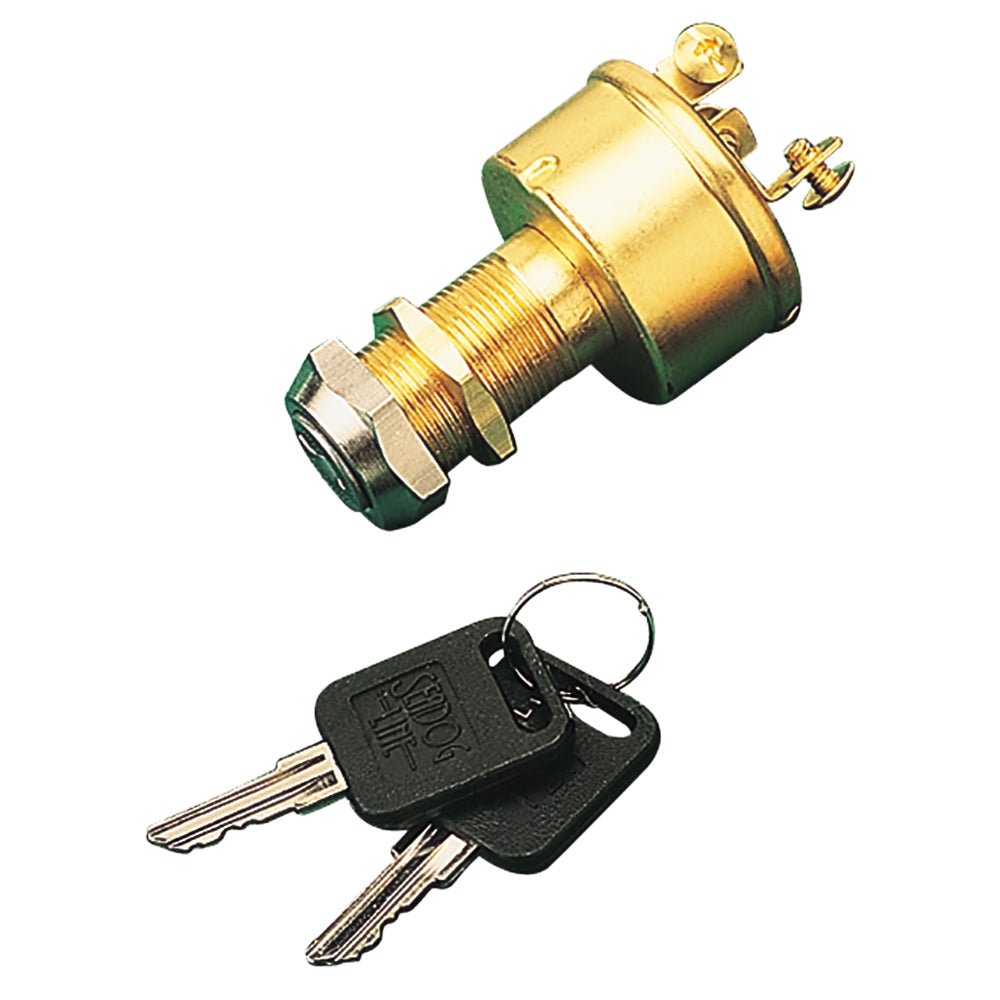 Sea-Dog Brass 3-Position Key Ignition Switch [420350-1] - Houseboatparts.com