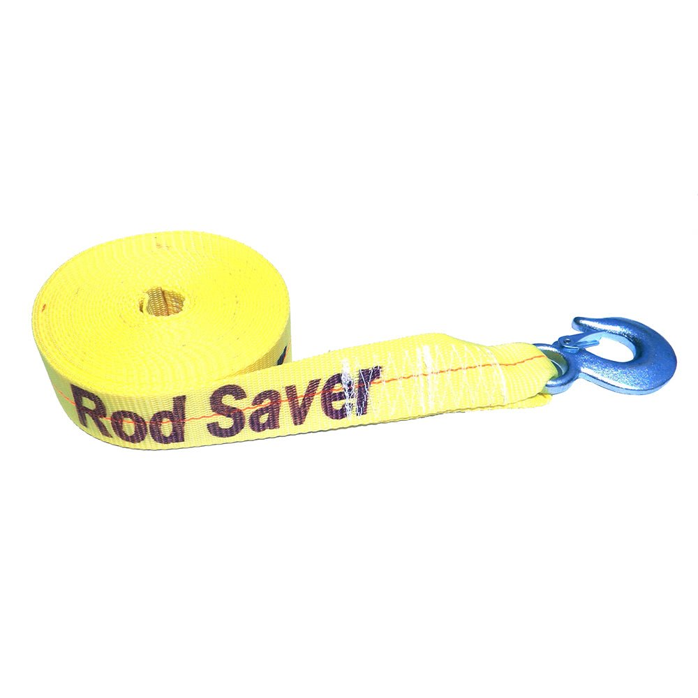 Rod Saver Heavy-Duty Winch Strap Replacement - Yellow - 2" x 30 [WSY30] - Houseboatparts.com
