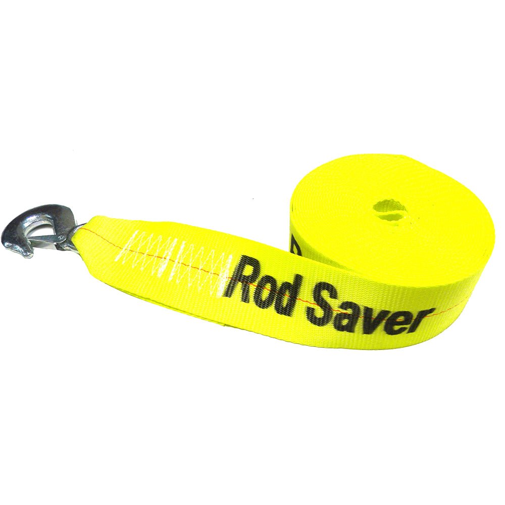 Rod Saver Heavy-Duty Winch Strap Replacement - Yellow - 3" x 20 [WS3Y20] - Houseboatparts.com