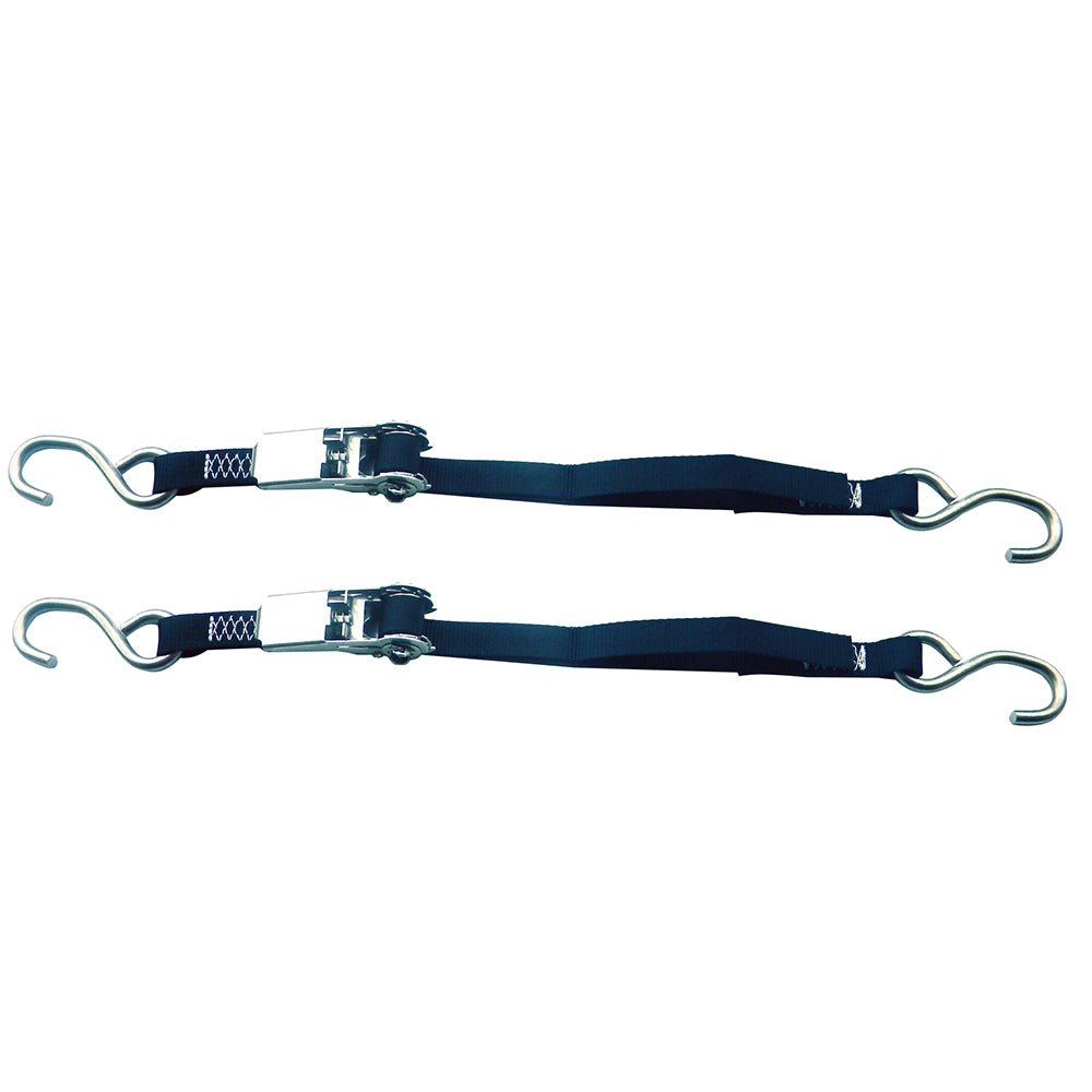 Rod Saver Stainless Steel Ratchet Tie-Down - 1" x 3 - Pair [SSRTD3] - Houseboatparts.com