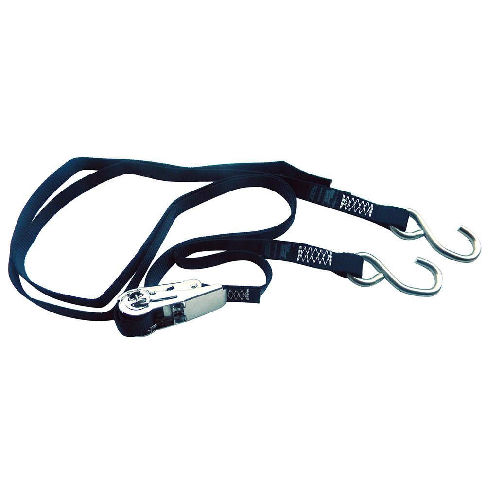 Rod Saver Stainless Steel Ratchet Gunwale Tie-Down - 1" x 16 [SSRGW16] - Houseboatparts.com