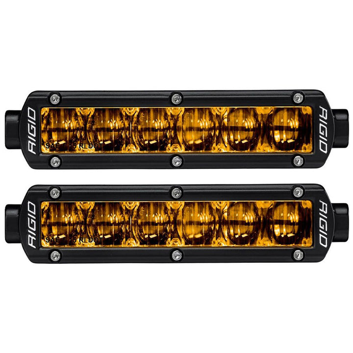 RIGID Industries 6" SR-Series SAE Compliant Fog Light - Black w/Yellow Light [906704] - Houseboatparts.com