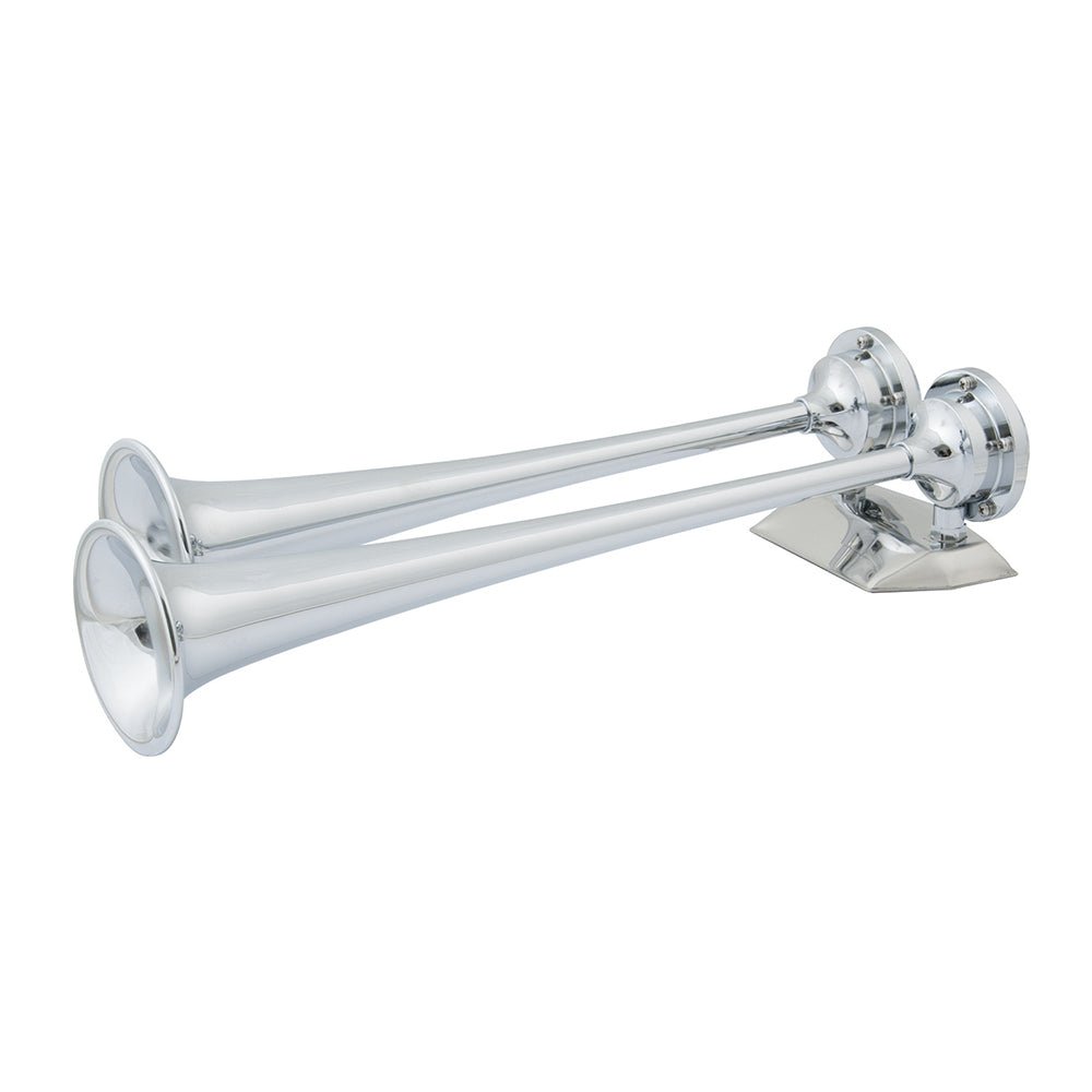 Marinco 12V Chrome Plated Dual Trumpet Air Horn [10106] - Houseboatparts.com