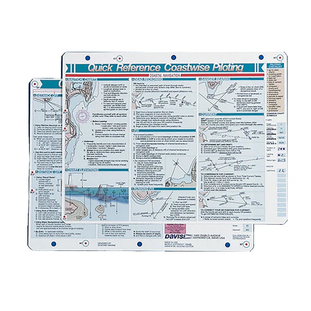 Davis Quick Reference Coastwise Piloting Card [126] - Houseboatparts.com